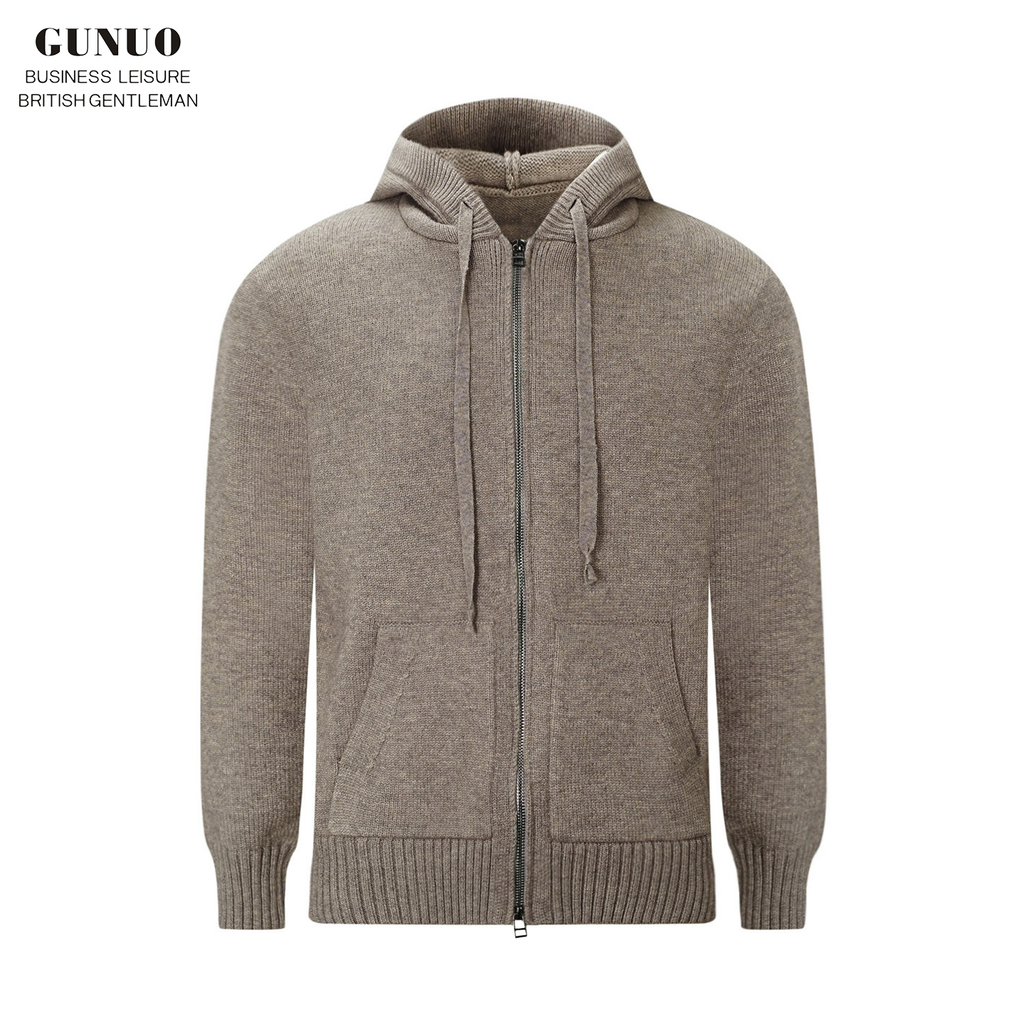 拉链开衫针织衫连帽毛衣外套保暖