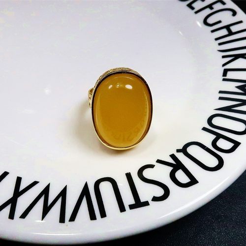 天然蜜蜡戒指女款925银