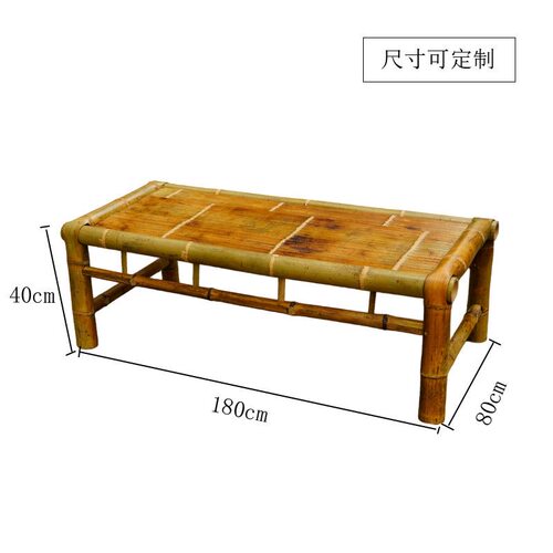 老式竹床手工传统竹板床中式庭院民宿户外竹塌家用休闲躺床乘凉床