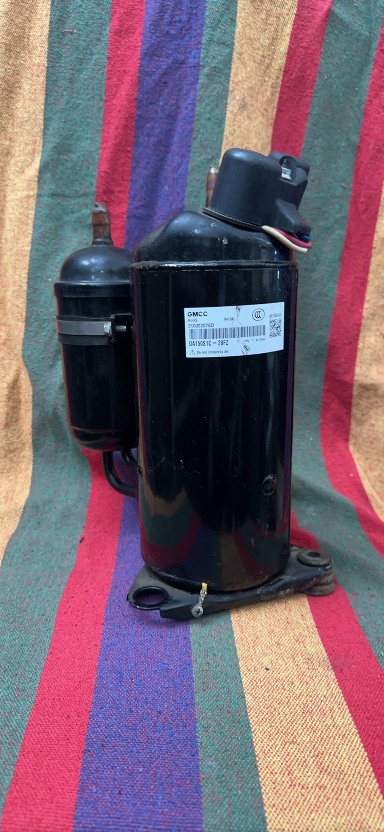 DA150S1C-28FZ美的2匹变频压缩机R410冷媒原装拆机170v直流