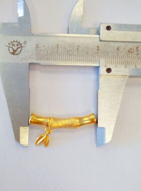 新款越南黄铜镀金竹节节节高弯管
