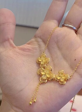 丁香花套链锁骨链越南沙金女款时