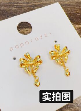 越南沙金在逃公主爱心蝴蝶结吊坠