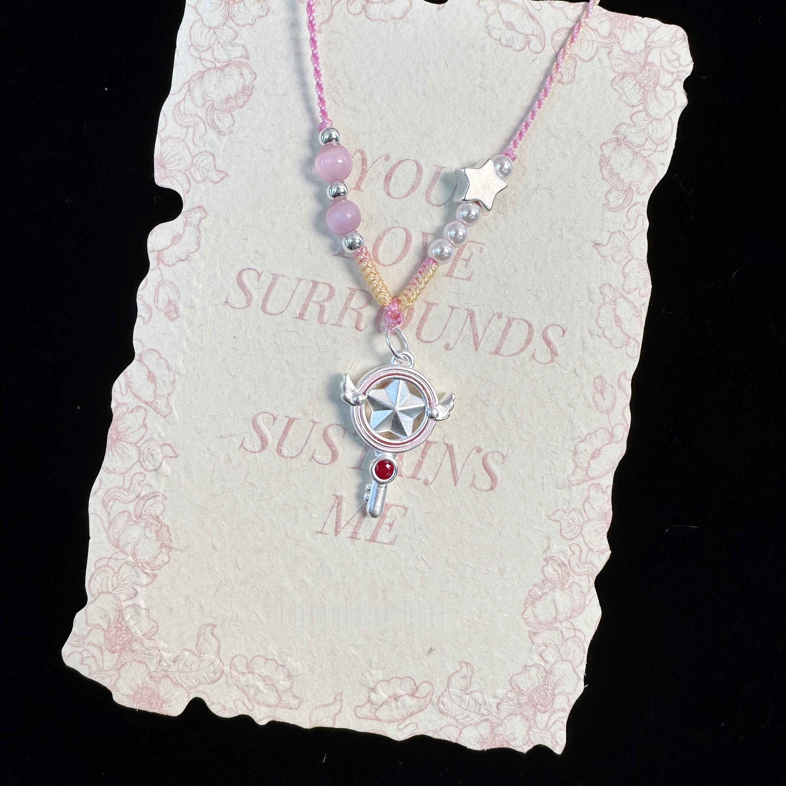 百变小樱魔法棒纯银项链