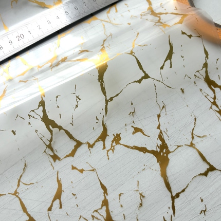 Marble Water Transfer Printing Film, Water-Coated Film, Transparent Gold Texture Marble Water Transfer Pva Film
