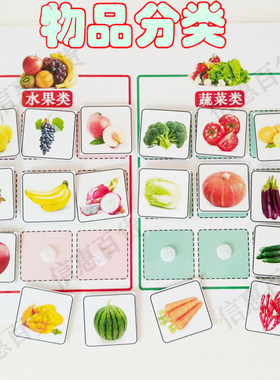 物品分类卡片认知玩具
