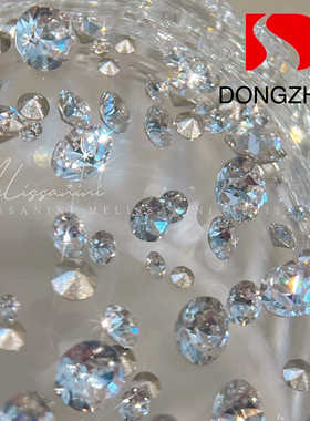 东洲【尖底圆钻系列】SS1-20超闪多尺寸填缝堆钻组合爆闪美甲饰品