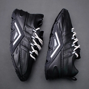 帕达索夏季男鞋2025新款老爹鞋潮百搭运动休闲鞋透气小白鞋211037