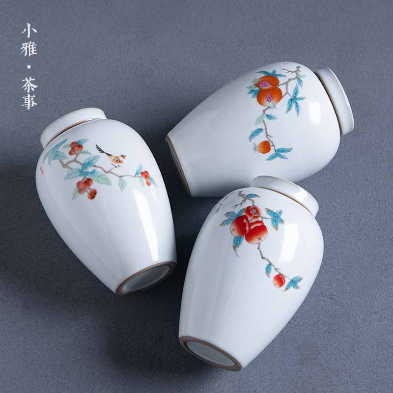 汝窑开片陶瓷密封存茶罐