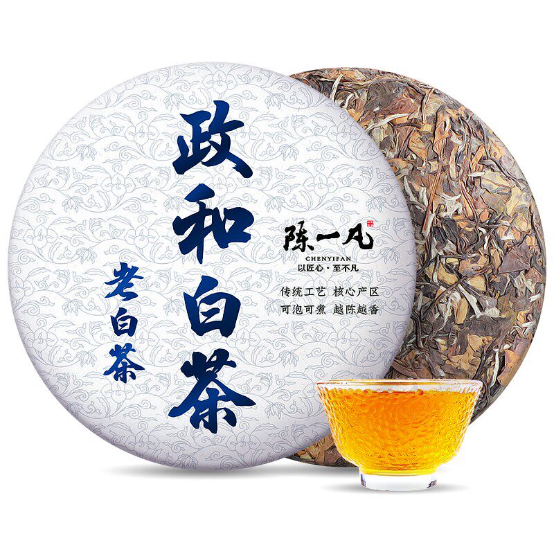 陈一凡 政和白茶 政和原产寿眉白茶荒野古树天然萎凋紧压茶饼300g