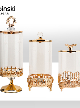 LUBINSKI鲁宾斯基茄标收纳透明玻璃展示罐复古风