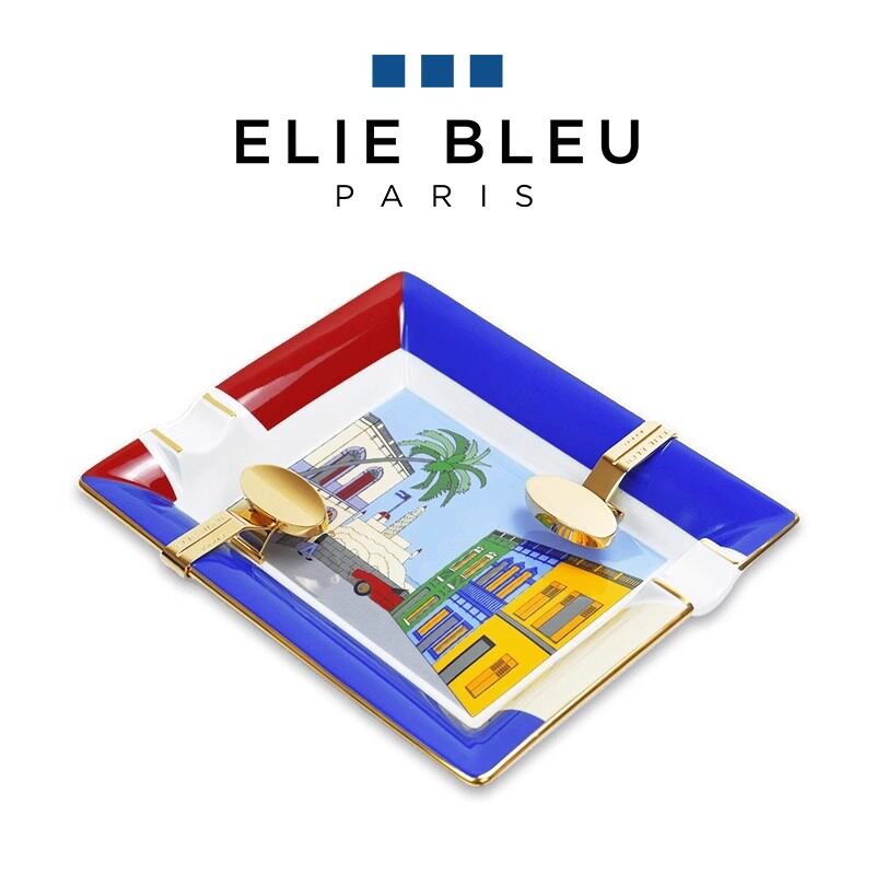 法国ELIE BLEU高端陶瓷雪茄烟灰缸多款式赠专用雪茄烟灰缸茄托