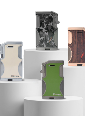 美国SMKN BRVND烟斗雪茄两用打火机 DOS软硬火打火机 送皮套