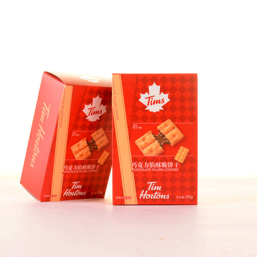 Tims巧克力馅酥脆饼干结婚满月过寿回礼喜饼解馋下午茶28g/2袋装