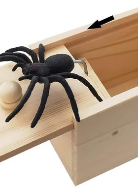 toy pranks Spider Scare Prank Box Hilarious Wooden Scare Box