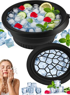 ice cube face Large Bowl for Foldable Facial Face Ice Bath