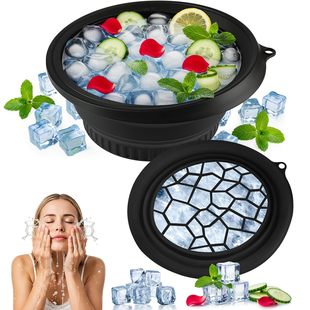 ice cube face Large Bowl for Foldable Facial Face Ice Bath