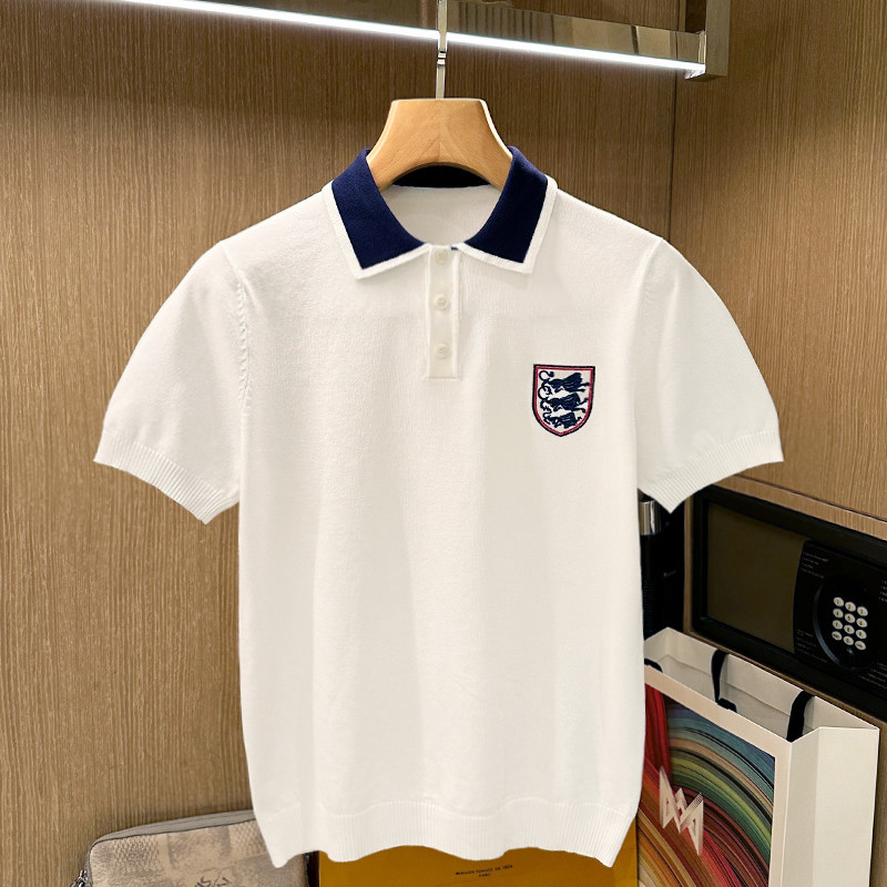 夏季短袖学院风刺绣polo衫高端图片
