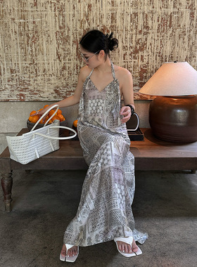 【6/25 95折】tenso夏季荡领吊带连衣裙无袖长裙250957