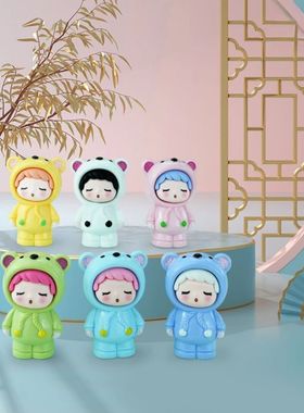 新款萌粒云梦小熊家居办公车载摆件可爱卡通新款创意装饰品树脂