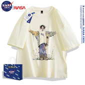 t恤街头百搭半袖 重磅纯棉短袖 打底男女 印花夏季 NASA联名潮流美式