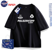 重磅纯棉t恤男女款 短袖 百搭休闲青少年 简约印花夏季 NASA联名美式