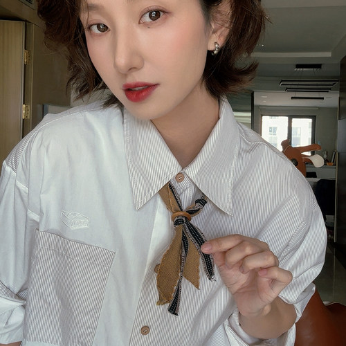 波西米亚民族风布艺木珠打结项链男女同款设计感简约森系