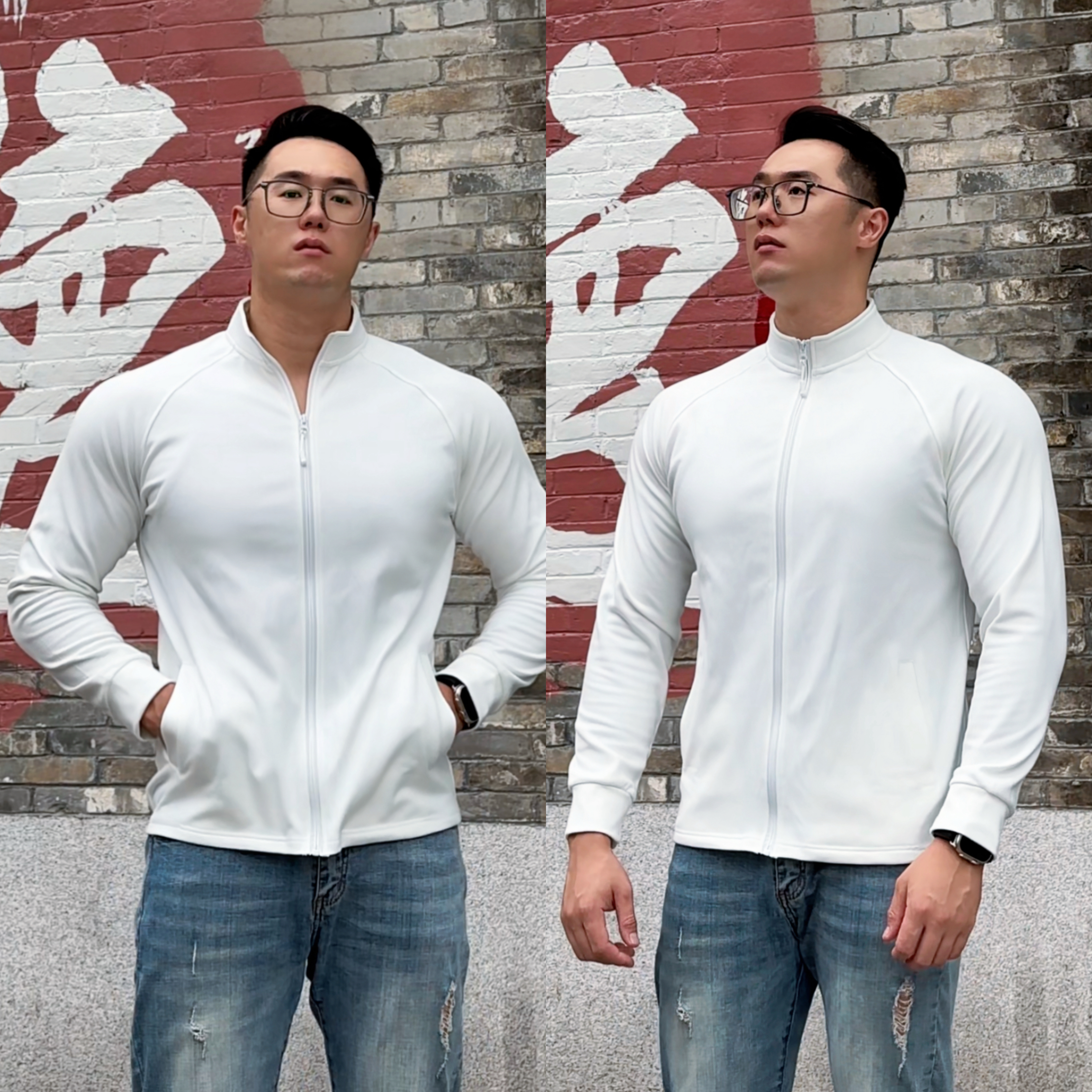 德绒保暖运动外套男士高领上衣