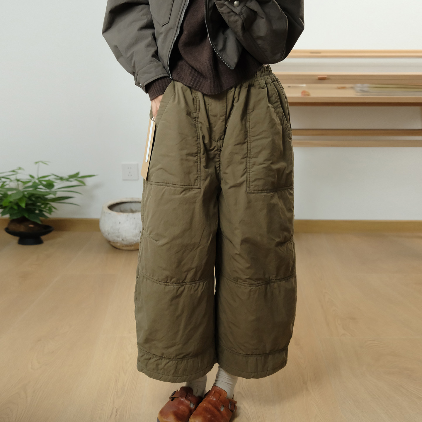 日系简约风松紧腰保暖棉裤素凡卡冬季新款创意大口袋夹棉休闲裤女,女装/女士精品,棉裤/羽绒裤,淘宝优惠券,粉丝福利购,淘宝优惠卷