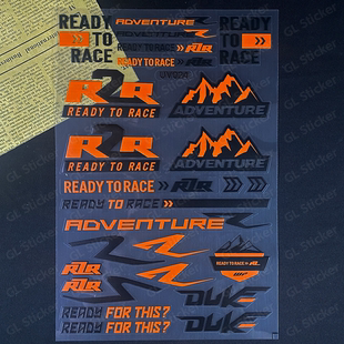 适用KTM duke250/RC390立体UV贴纸改装头盔拉花装饰贴画防水配件