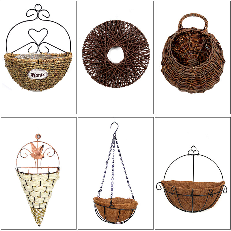 壁挂篮手工编织花篮草编挂篮椰棕篮柳编篮墙壁绿植花束篮子装饰品,鲜花速递/花卉仿真/绿植园艺,花篮,淘宝优惠券,粉丝福利购,淘宝优惠卷