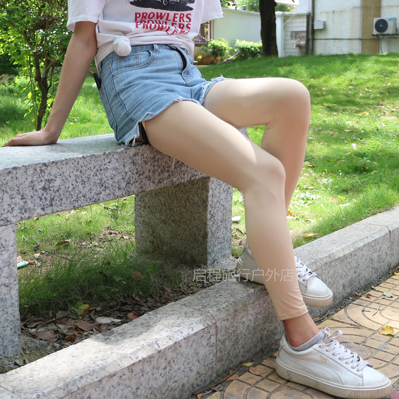夏天冰丝防晒腿套女男防滑护膝