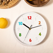 宜佳家斯托马挂钟简易时钟 DIY涂色装 饰钟客厅石英机芯静音钟表