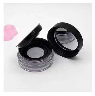 cpb散粉盒空盒便携分装盒 黑胡椒粉散粉分装盒带镜弹力网便携