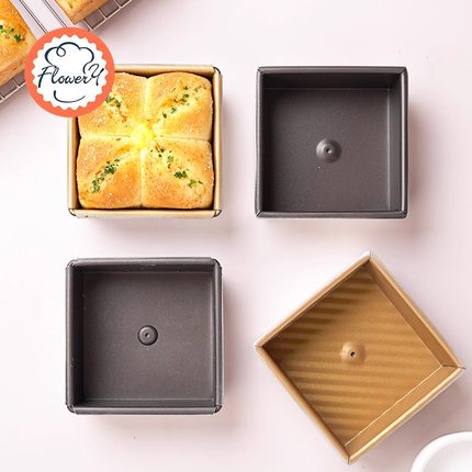 风和日丽雪山飞狐吐司盒DZ476正方形小面包吐司盒120克不粘吐司模