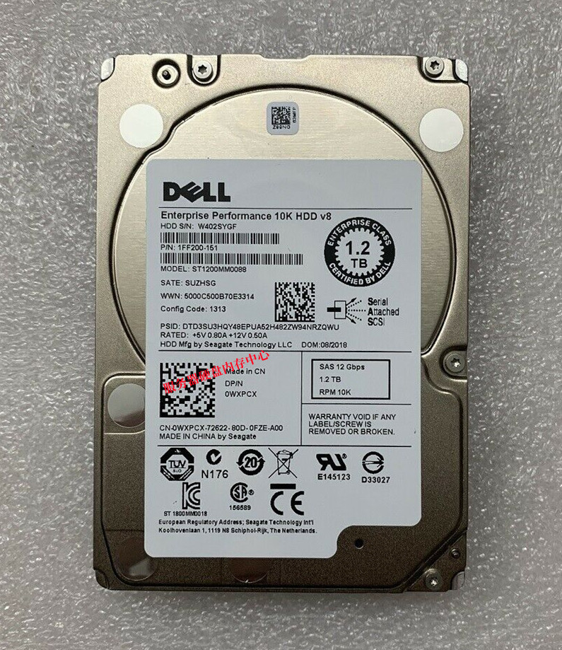 DELL R710 R720 R730 ST1200MM008 1.2T SAS 10K 2.5寸服务器硬盘