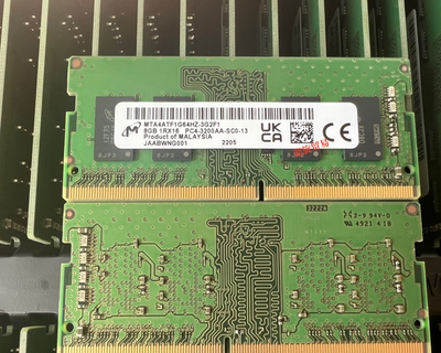 镁光8G 1RX16 PC4-3200AA DDR4 笔记本内存 MTA4ATF1G64HZ-3G2E1