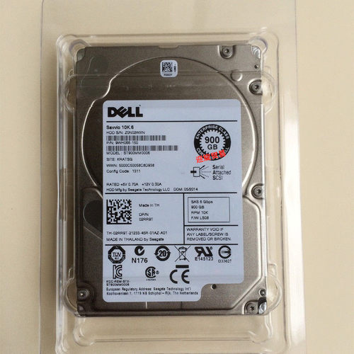 Dell 戴尔 ST900MM0006 900G SAS 10K 2.5 02RR9T 服务器硬盘