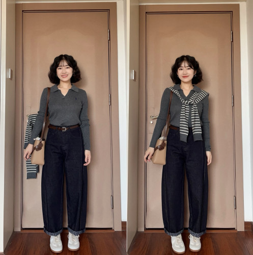 牛仔弯刀裤女春秋新款九分直筒裤