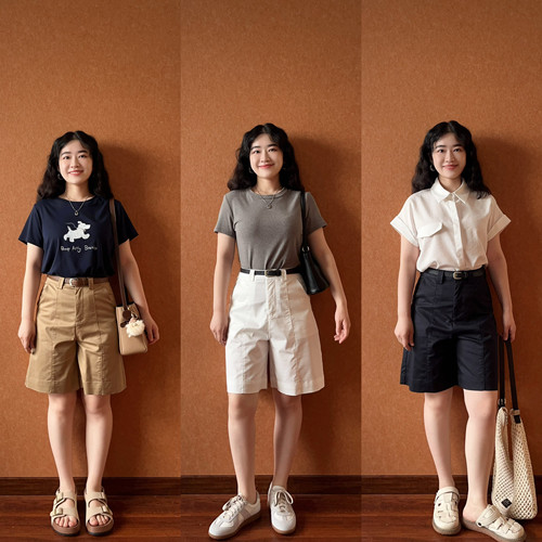 莱赛尔高弹阔腿五分短裤女百搭