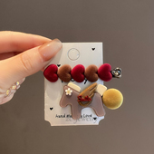 韩版 新款 醋酸小马爱心边夹女高级感甜美ins侧边碎发一字夹发卡