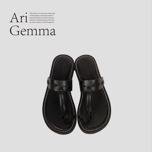Ari Gemma｜海岸线·镂空设计百搭平底罗马凉鞋沙滩度假套趾拖鞋