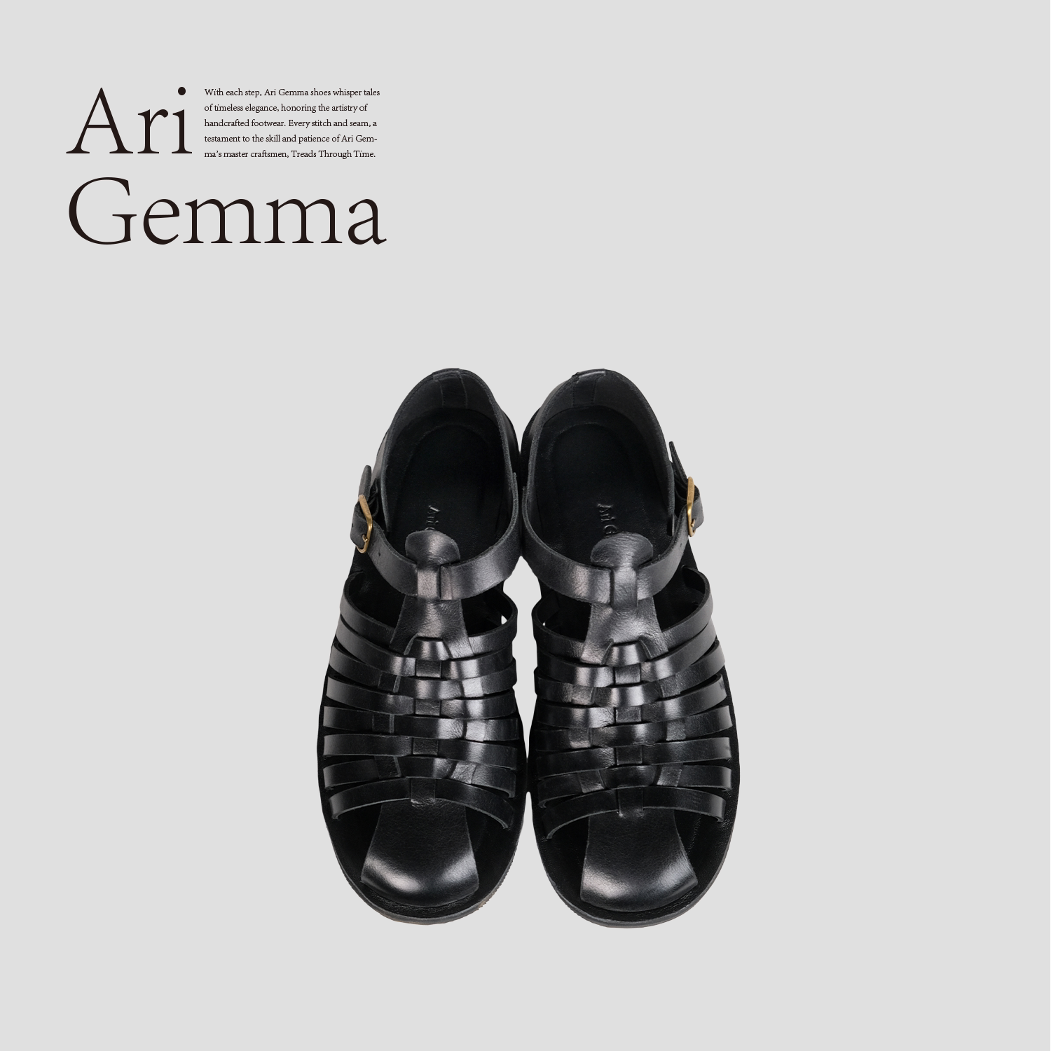 【明星同款】Ari Gemma｜提琴手·手工质感复古编织镂空罗马凉鞋