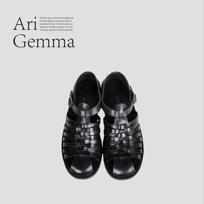 Ari Gemma｜提琴手·手工质感经典复古高级感编织镂空罗马凉鞋
