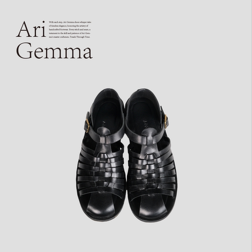 Ari Gemma｜明星同款 提琴手·手工质感复古编织镂空罗马凉鞋