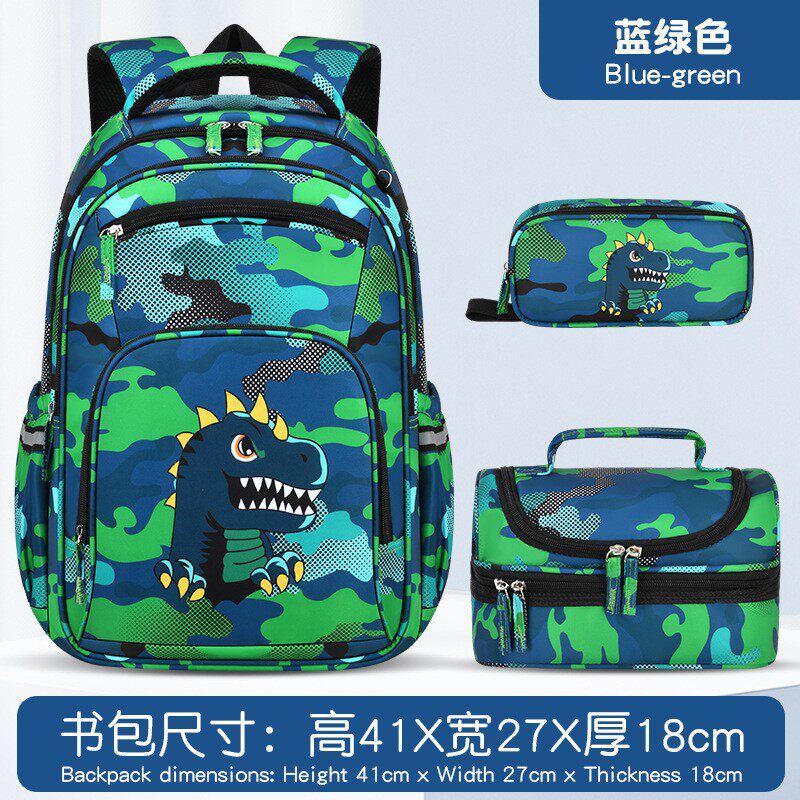 高颜值书包小学生餐包三件套轻便大容量3-6年级减负儿童双肩背包