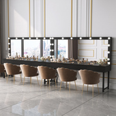 带抽屉化妆镜学校工作室化妆桌子影楼剧院专业化妆镜化妆师梳妆台