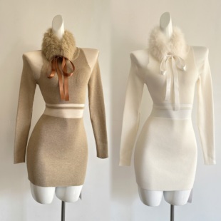 Kikimy 京都娇狐显身材巨好 温柔知性纯欲风心机针织连衣裙女