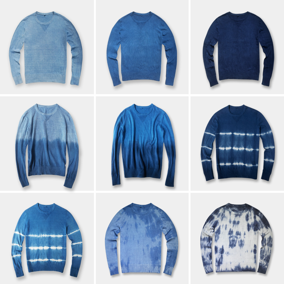 扎染渐变针织复古线衫