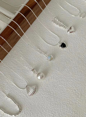 轻奢爱心珍珠锁骨链项链女个性时尚百搭毛衣链小众高级感新品